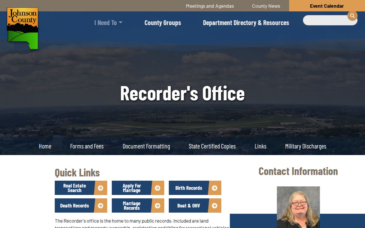 North Liberty residents directory Johnson County recorder index